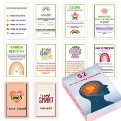 跨境新品 52 Anxiety Coping skills cards 52张焦虑应对技巧卡牌