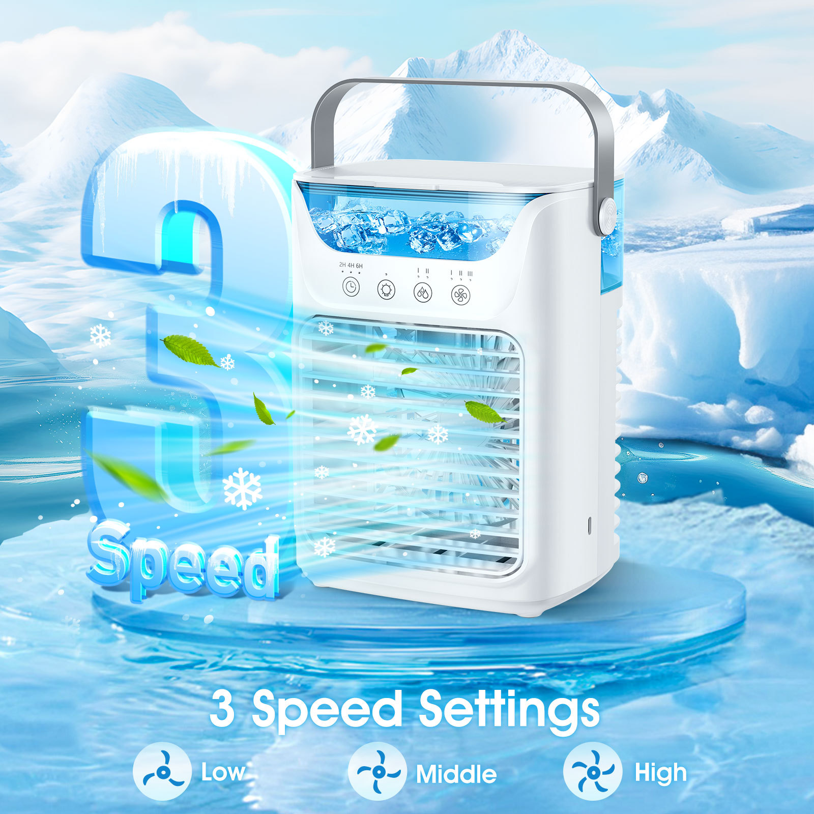 Ventilador de pulverización USB transfronterizo portátil de escritorio de oficina enfriador de aire dormitorio colorido humidificador de pulverización enfriador de aire