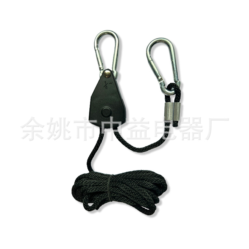 En stock una pieza también al por mayor 1/8 de elevación cordón LED lámpara colgante cuerda metal rueda plástico trinquete