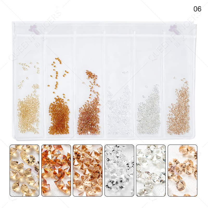 Joyería de uñas de cristal de uñas micro diamante uñas de cristal de diamante de arena Micro Grano micro diamante puntiagudo accesorios de Joyería de diamantes de fondo