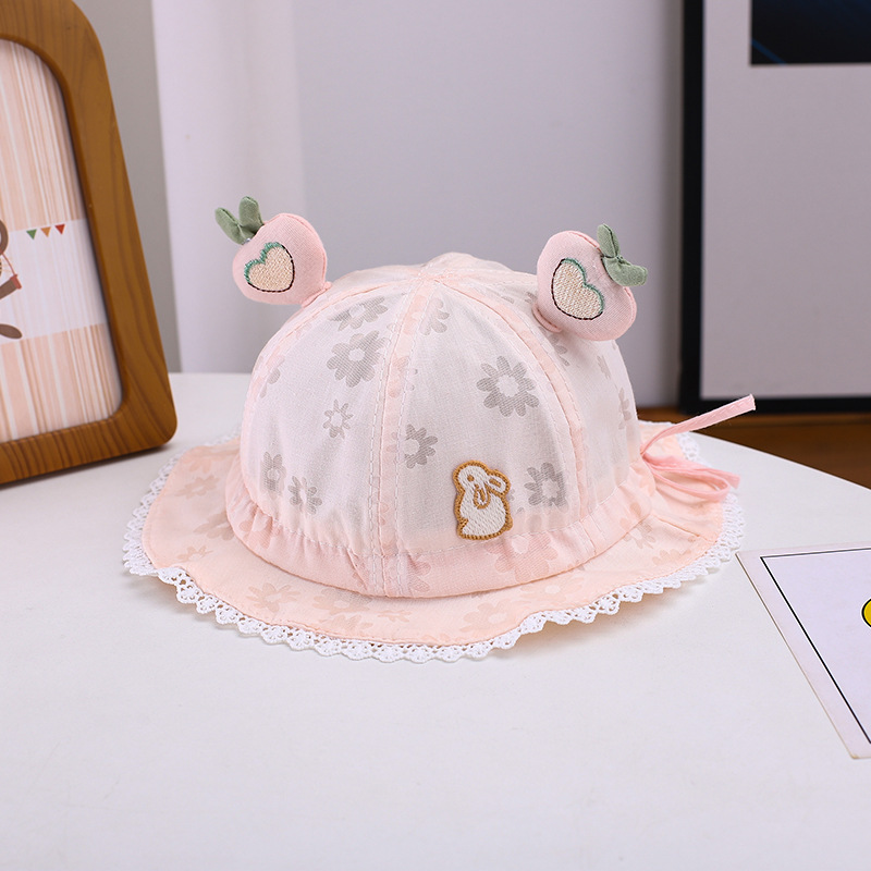 Sombreros para bebés pequeños meses sombreros para bebés de primavera y otoño delgados 6 - 12 meses sombreros de sol de encaje para bebés verano