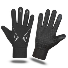 Windproof, Waterproof, Fleece Lined, Warm Motorcycle Winter Cold-Riding Gear Riding Full Finger Male Delivery Gloves Touch Screen