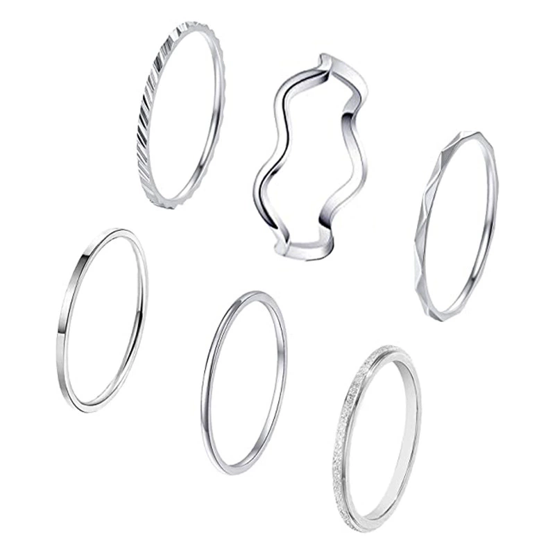 Xinghe Европы и США трансграничные ювелирные изделия простые дамы Совместное кольцо простое кольцо тиснение укладки кольцо оптом