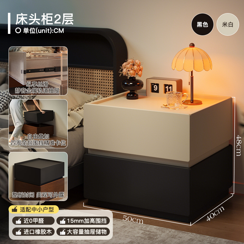 Todo el armario de cabecera de madera sólida creativo casero armario de almacenamiento de dormitorio 2025 nuevo armario de cabecera de cama de estilo medieval