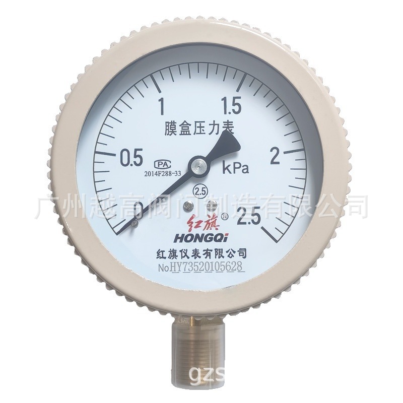 膜盒压力表 YE-100BF/YEN-100BF不锈钢耐震膜盒压力表 微压千帕表