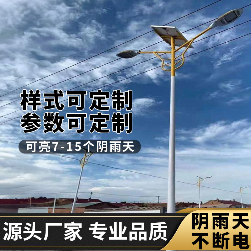 源头工厂定制路灯双头4-12米市政工程路灯杆新款户外防水双臂路灯