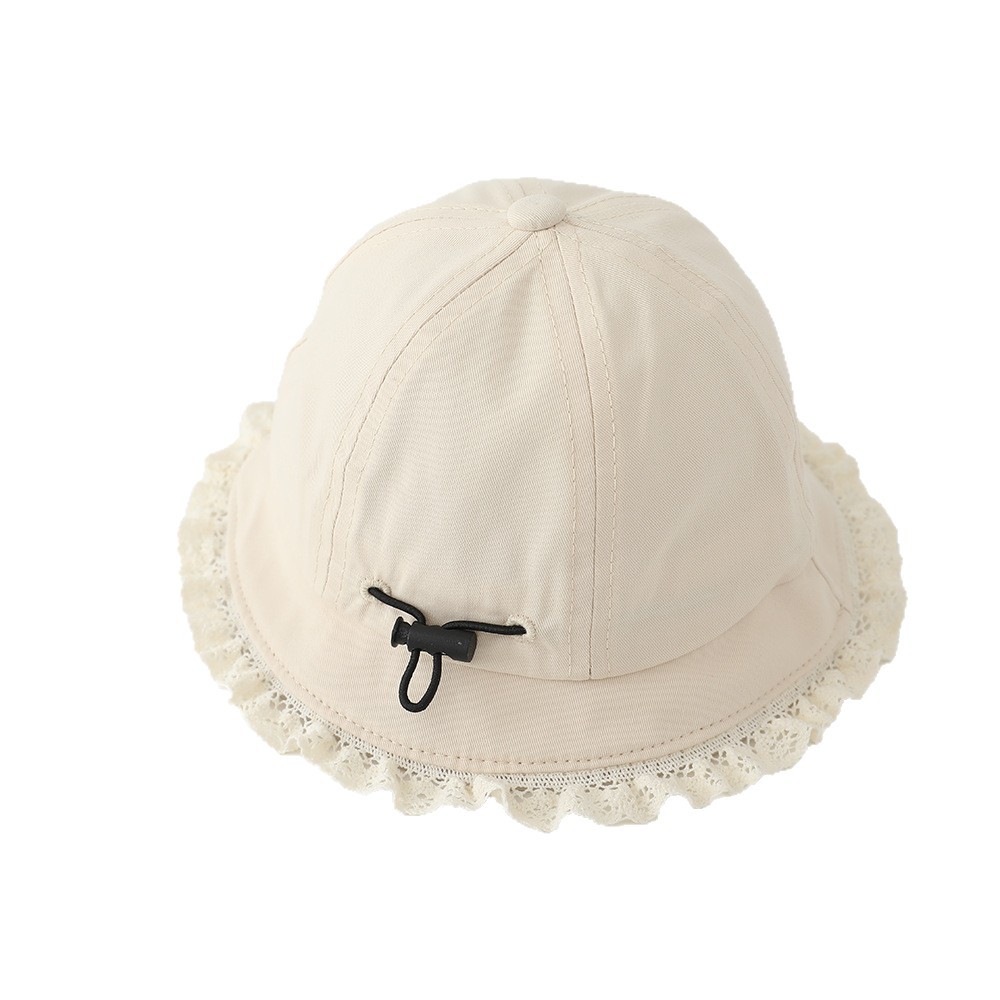 Kids Casual Sun Hat UPF 50+ Baby For Spring And Autumn, Thin Style, Girls' Sun Sweet Lace, Fresh Style Bucket Hat, Toddler Children's Fisherman Hat_voghion.com