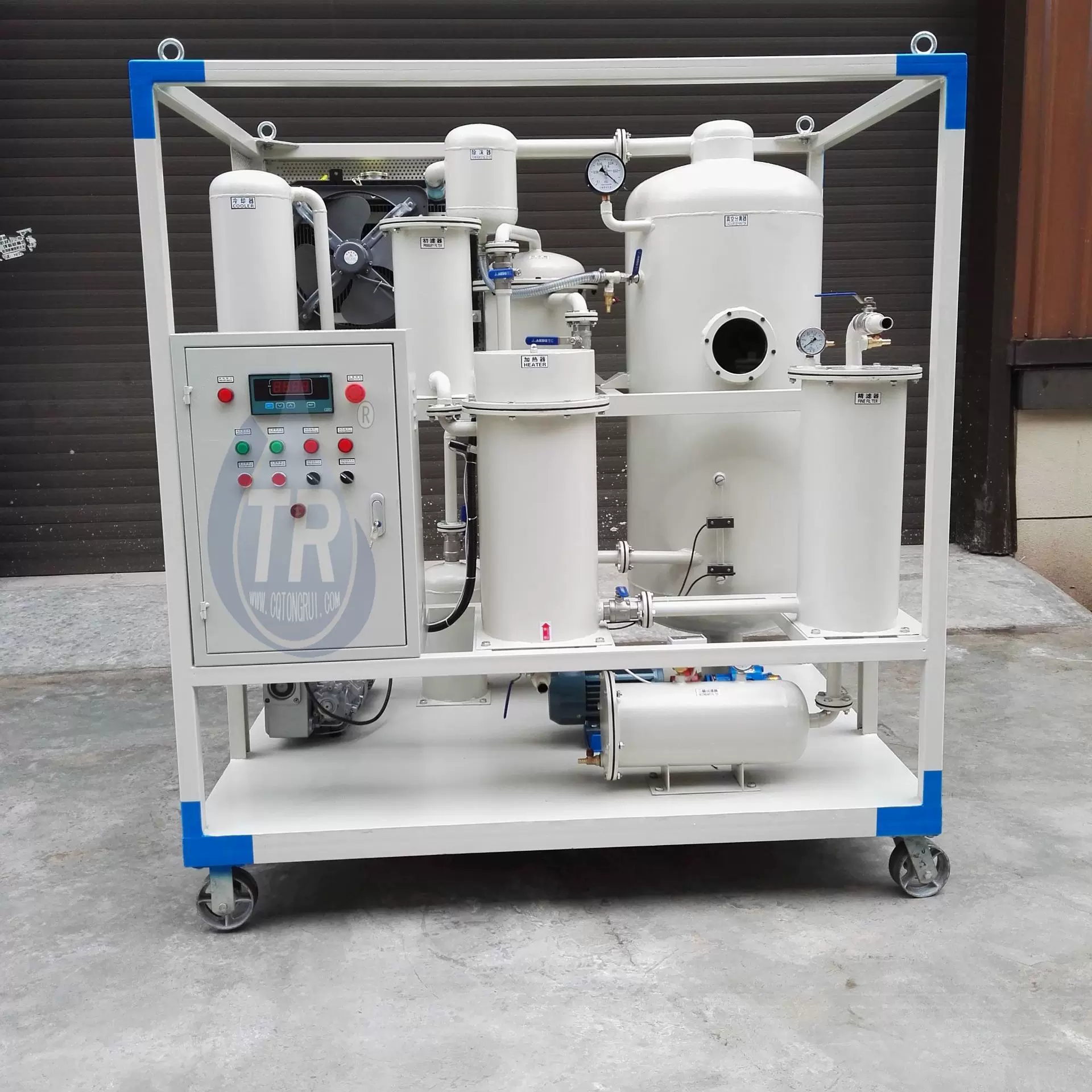 注塑机油高效脱水过滤设备 移动式润滑油真空滤油机