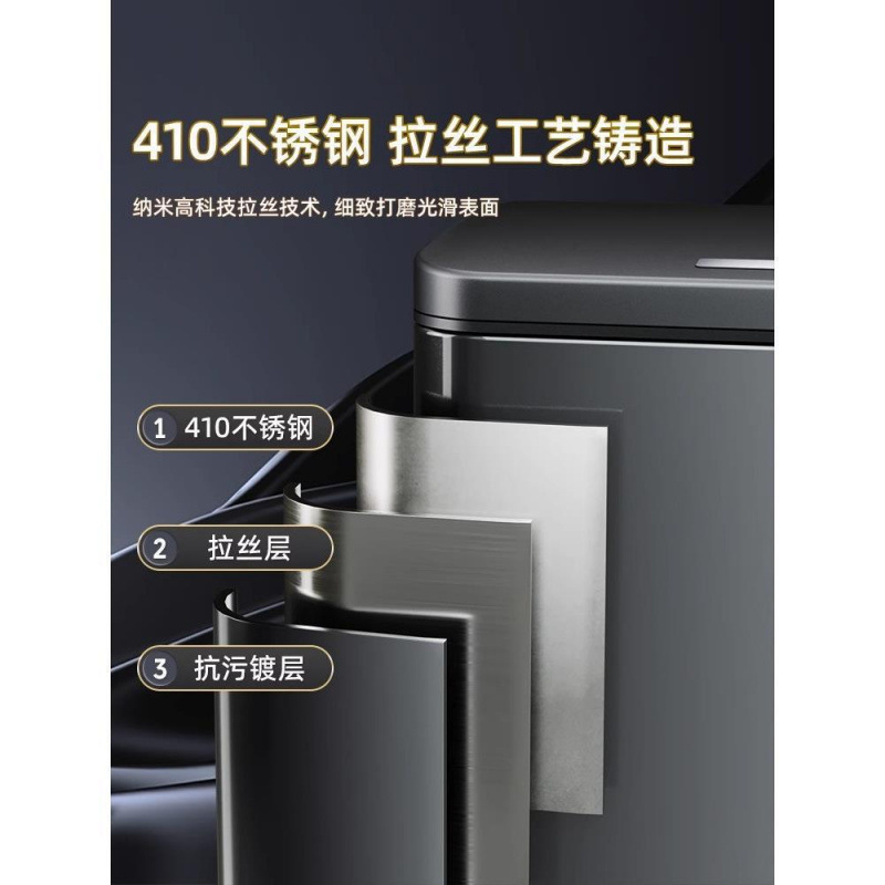 厨房垃圾桶家用不锈钢客厅脚踏式卫生间厕所脚踩带盖大号大容量|undefined