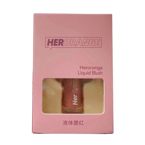 HERORANGE Liquid Blush Milk Tea Nude Pink Rouge Contouring and Brightening Single Color Blush for Students