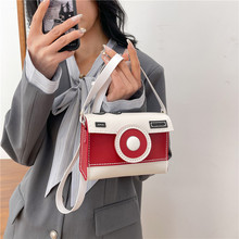 个性撞色小方包diy手工材料包手缝单肩斜挎包创意趣味相机盒子包