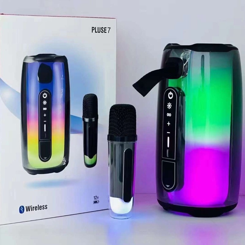 七色の脈動7ブルートゥーススピーカーpulse 7無線携帯型オーディオ360度雰囲気ランプk歌付麦|undefined