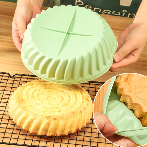 Air fryer silicone pan cake mold muffin cup muffin cup round cake cup diy baking mold silicone mat