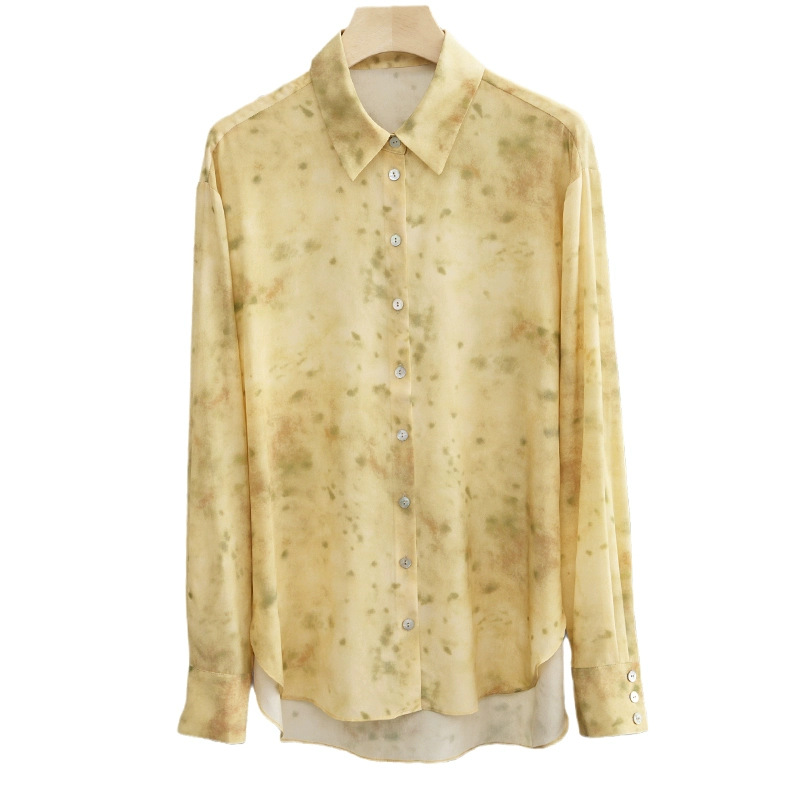 Fresh yellow silk shirt