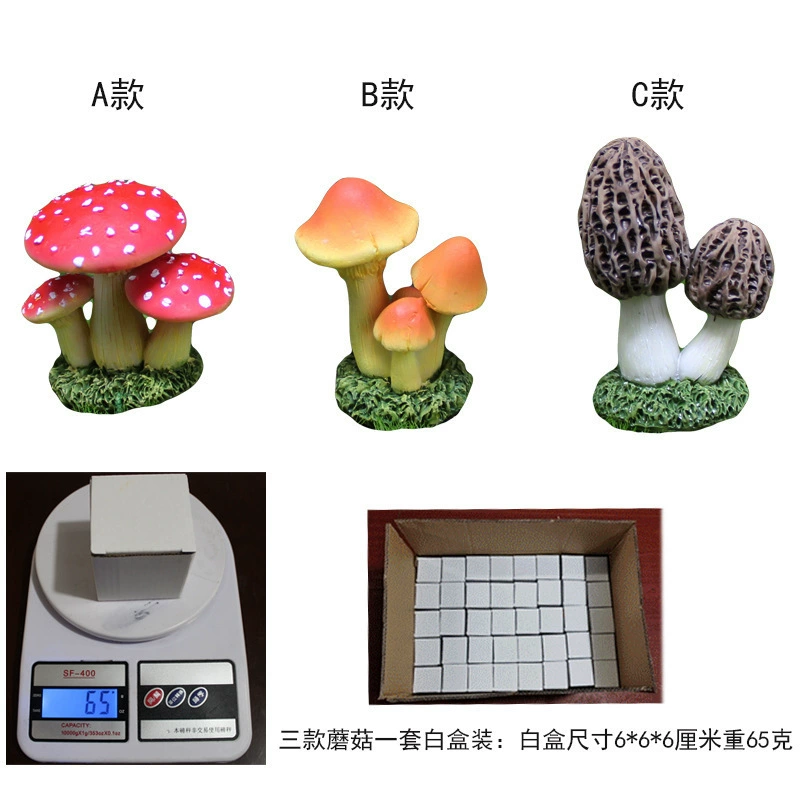 Creative plant lamp with clove mushrooms, flowerpot, decorations for gazebo, micro landscape, handmade