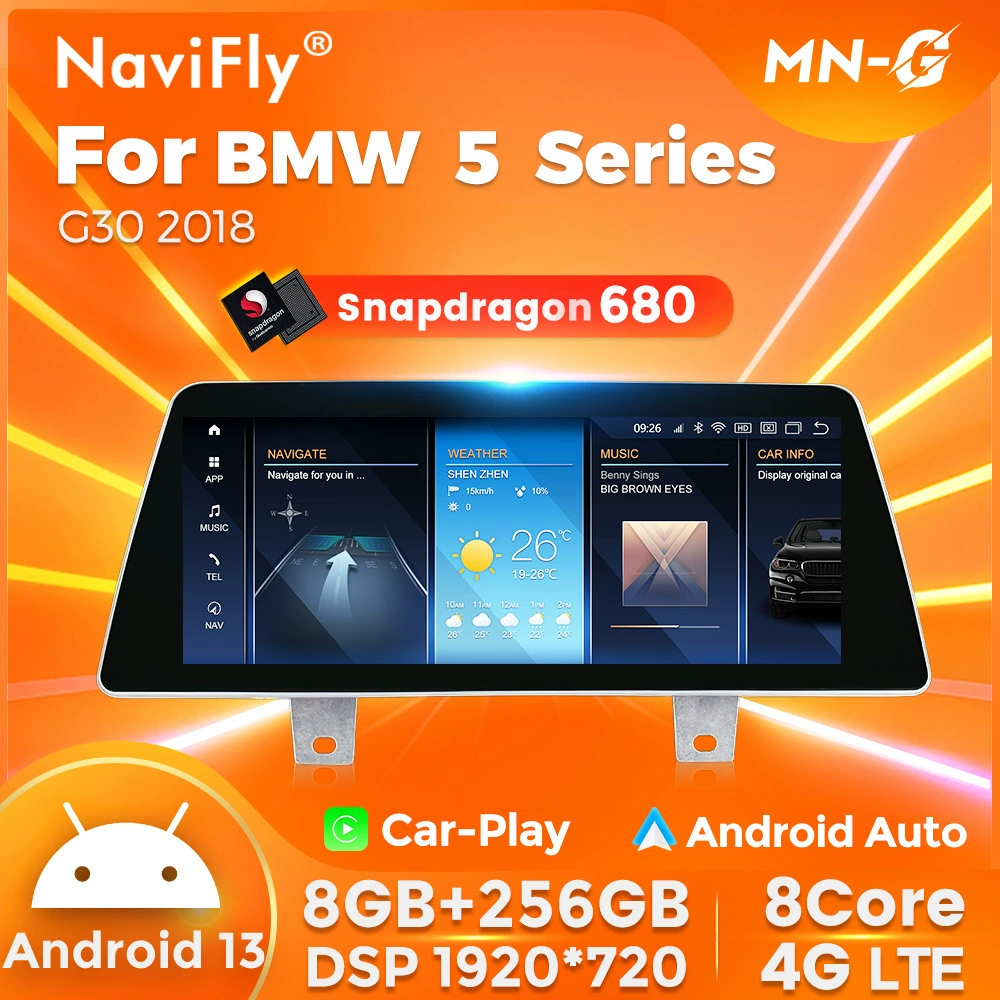 Чип Qualcomm 680 подходит для BMW 5 серии G30 замена Android системы Bluetooth CarPlay360 панорамное навигационное экран