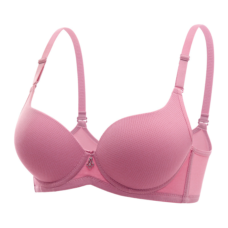 Damen-BH mit Push-up-Effekt, seitlicher Stütze, Bügel, dünnem Oberteil, dickem Unterteil, sexy, atmungsaktiv, mit Löchern_voghion.com