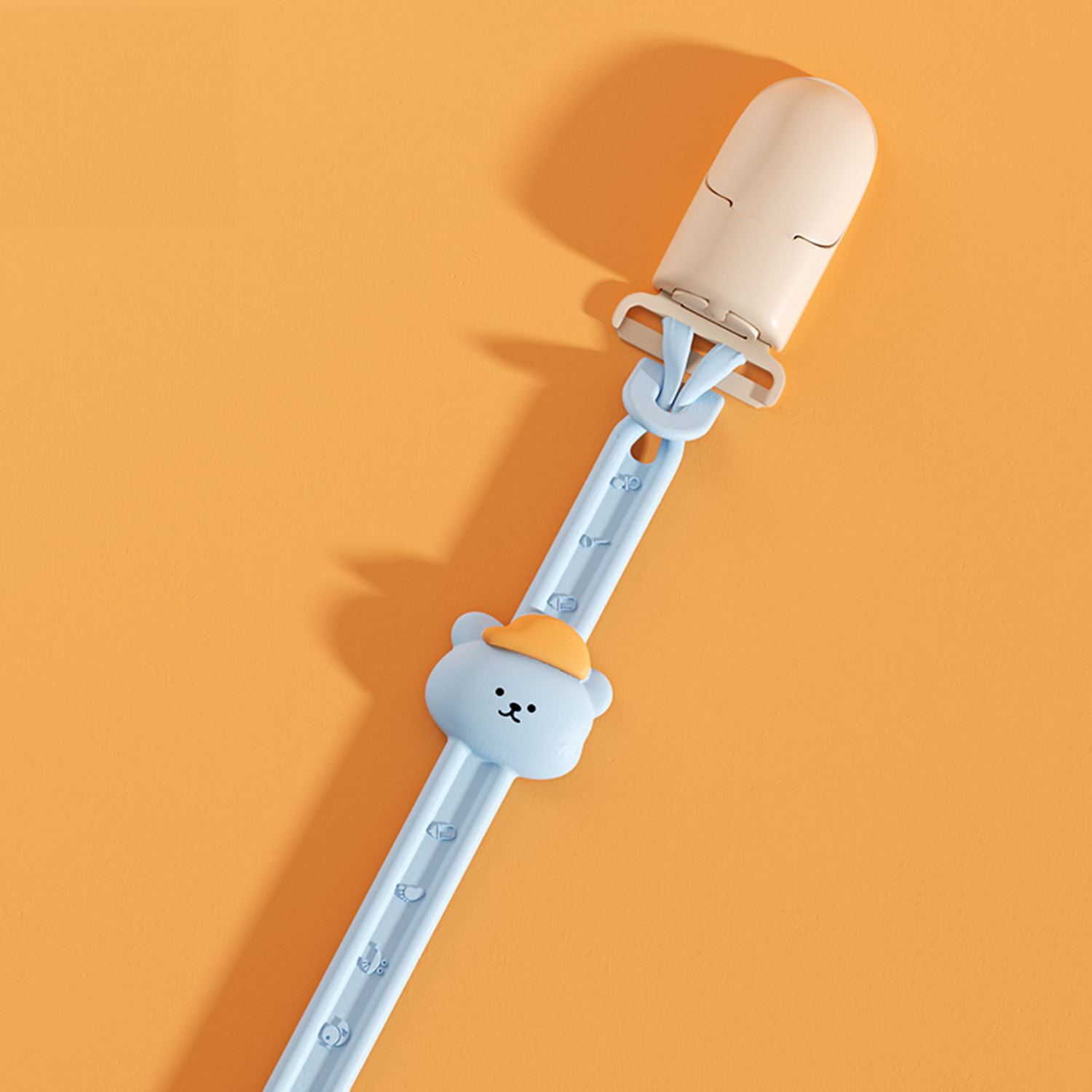 Hat bear with clip chain-Blue