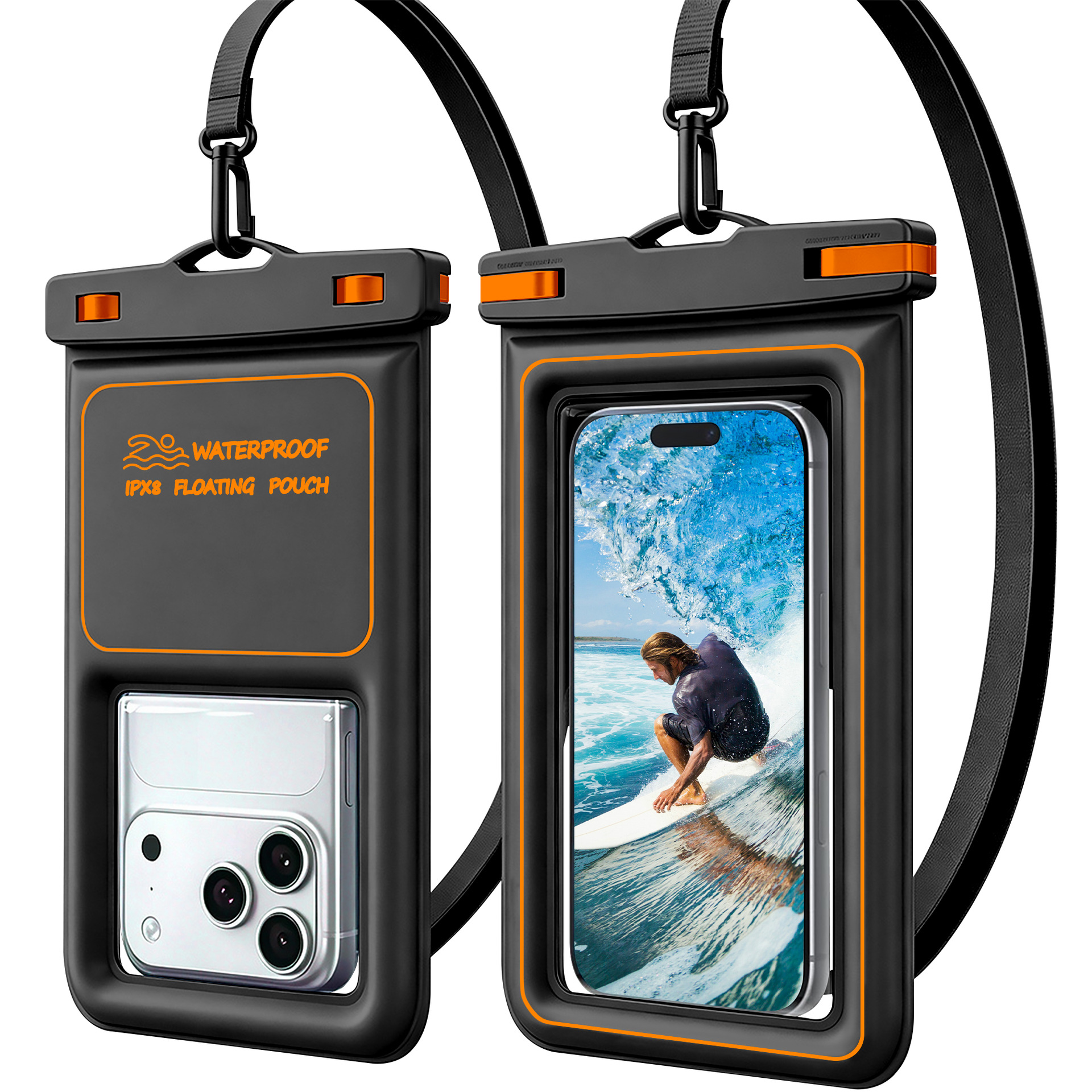 Cross-Border Hot-Selling New Model Sponge Waterproof Phone Bag for Outdoor Swimming, Rafting, and Diving Pvc Floating Waterproof Phone Bag