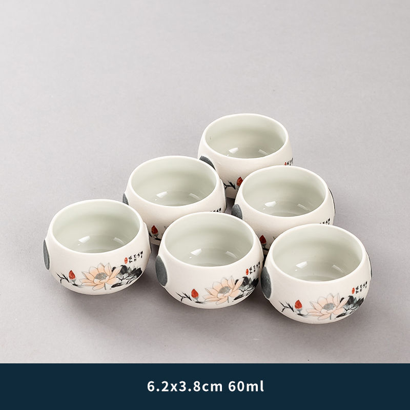 눈송이 가루 로터스 루한 컵 6 컵