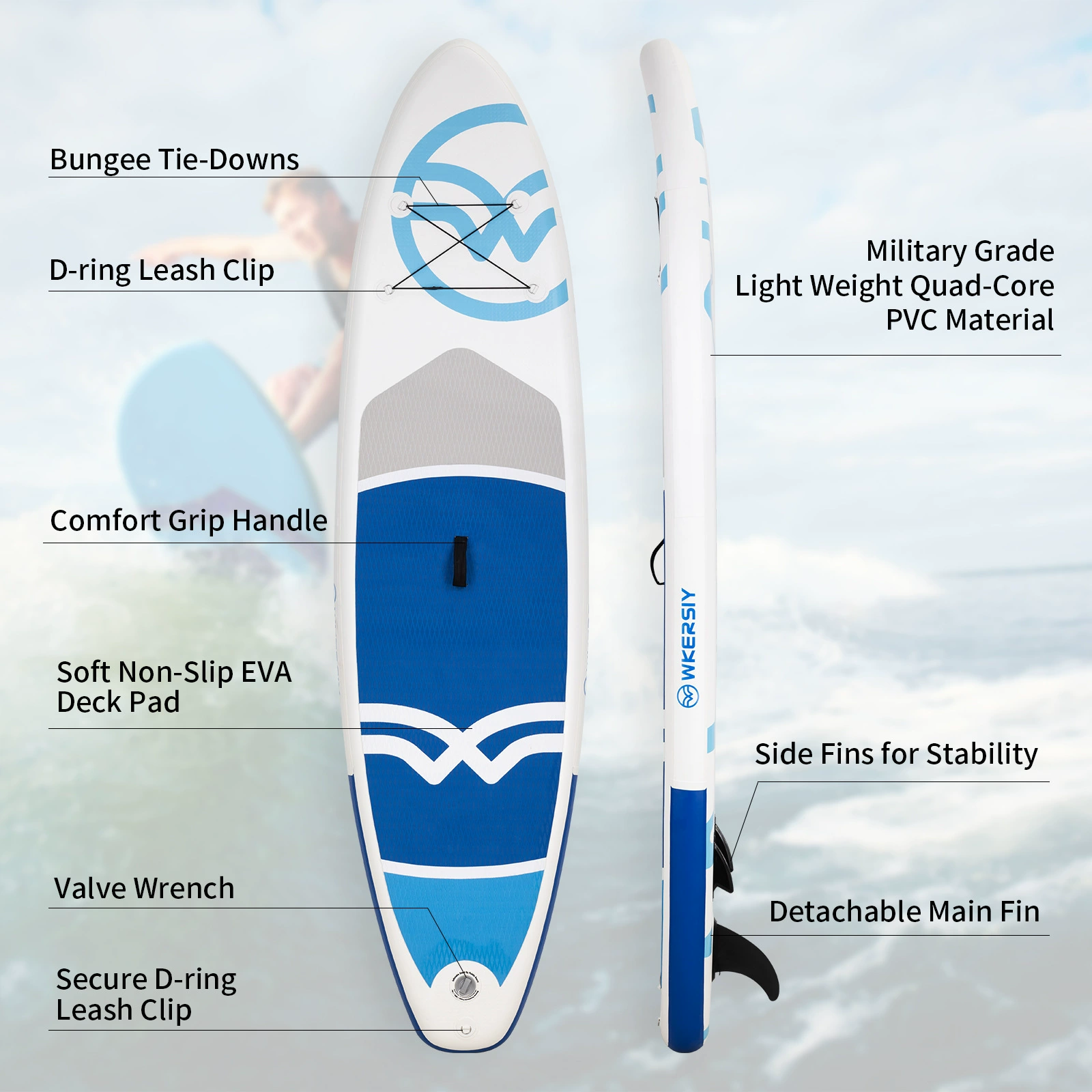 320*83 Elastic surfboard inflatable paddle board inflatable slurry Sup Board paddle board SUP paste rush board