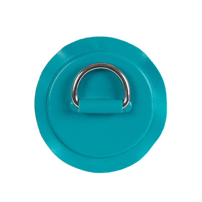 Круглое кольцо D голубого цвета озера