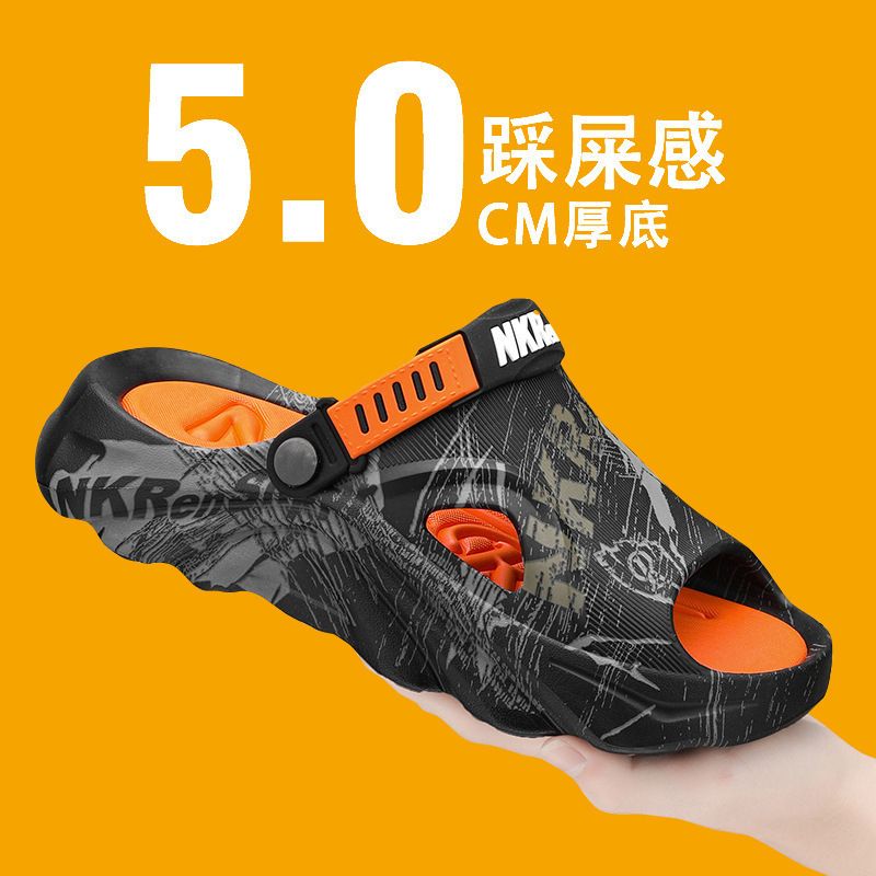 Zapatillas transfronterizas de tamaño grande para hombres de verano, deportivo de ocio para conducir, sandalias para hombres, sandalinas de arena frías.