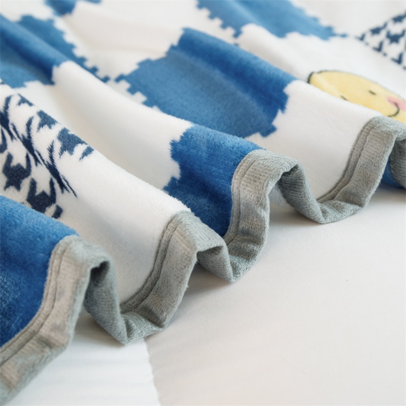 Nórdico flange mantas de peluche doble cara gruesa animación cuatro estaciones mantas de sofá general mantas de siesta mantas de piel