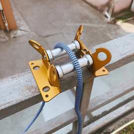 高空作业蛛蛛人护绳套滚筒转角墙角护绳架攀岩护绳器攀索