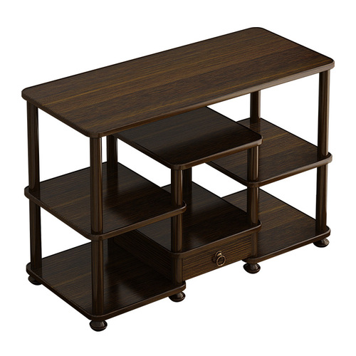 Tabletop small antique cabinet solid wood multi-purpose cabinet tea set stand Chinese-style tea table storage shelf decorative piece
