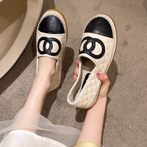 Internet celebrity chanel style Lefu single-layer shoes women's 2025 new style slip-on casual flat fisherman shoes, fashionable moccasin-minoccasne shoes