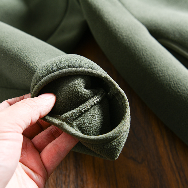Abbigliamento maschile Ottimo prodotto! Pile polare double face! Felpa cardigan con cappuccio in peluche spessa, calda e tinta unita, da uomo, autunno e inverno_voghion.com