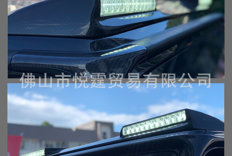 Suitable for Mercedes-Benz G-Class G500G63G550G350D Modified Brabus Carbon Fiber Roof Light and Fixed Wind Wing Roof Wing