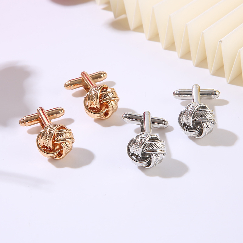 New twist cufflinks French shirt accessories men's and women's cufflinks simple business gifts cross-border supply