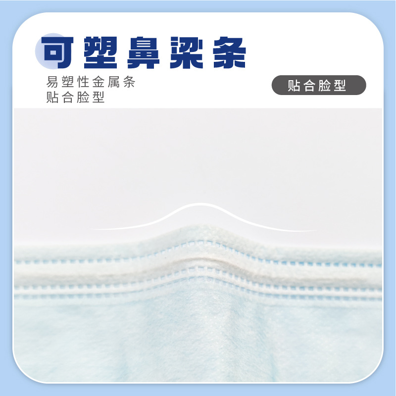 disposable blue medical mask for adults