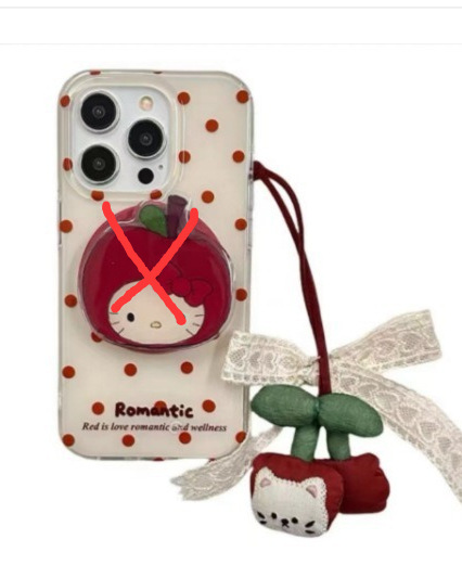 Ins magnéticamente absorbente punto de onda iPhone14 Apple casco kt aplicable iPhone15ProMax funda para teléfono móvil 12/13 mujer