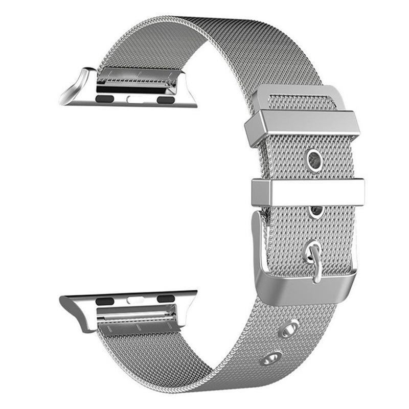 適用蘋果手錶米蘭尼斯卡扣帶孔錶帶Apple Watch8不鏽鋼腕帶iwatch