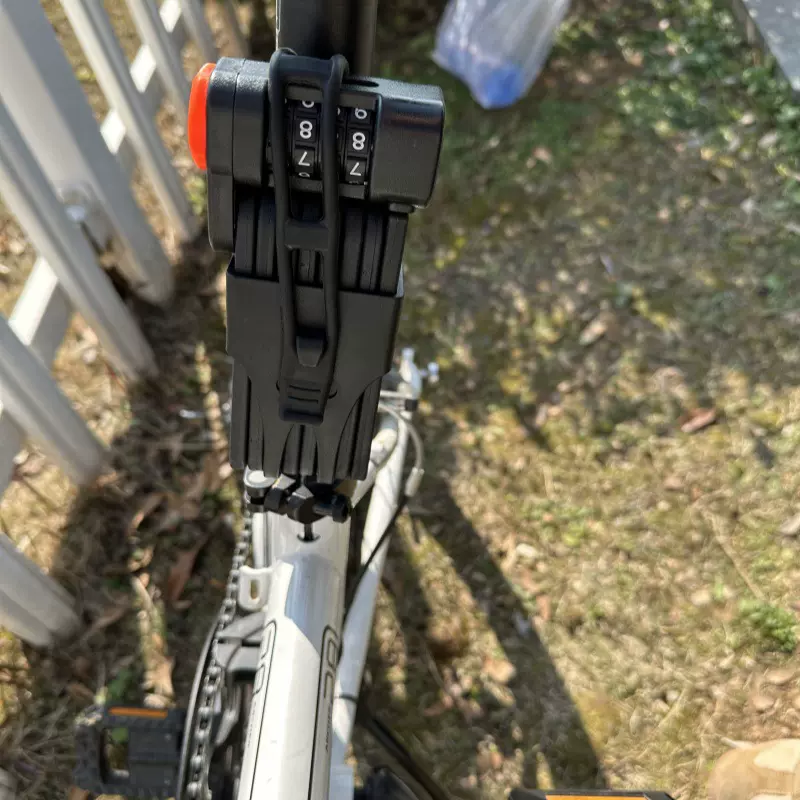 自行车折叠钥匙锁防盗锁山地车电动车便携折叠锁骑行装备