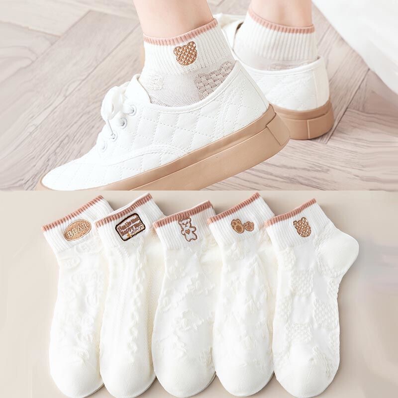 White socks manufacturer women's socks spring and autumn ins popular Net red sports socks Japanese cute spring and summer boat Socks