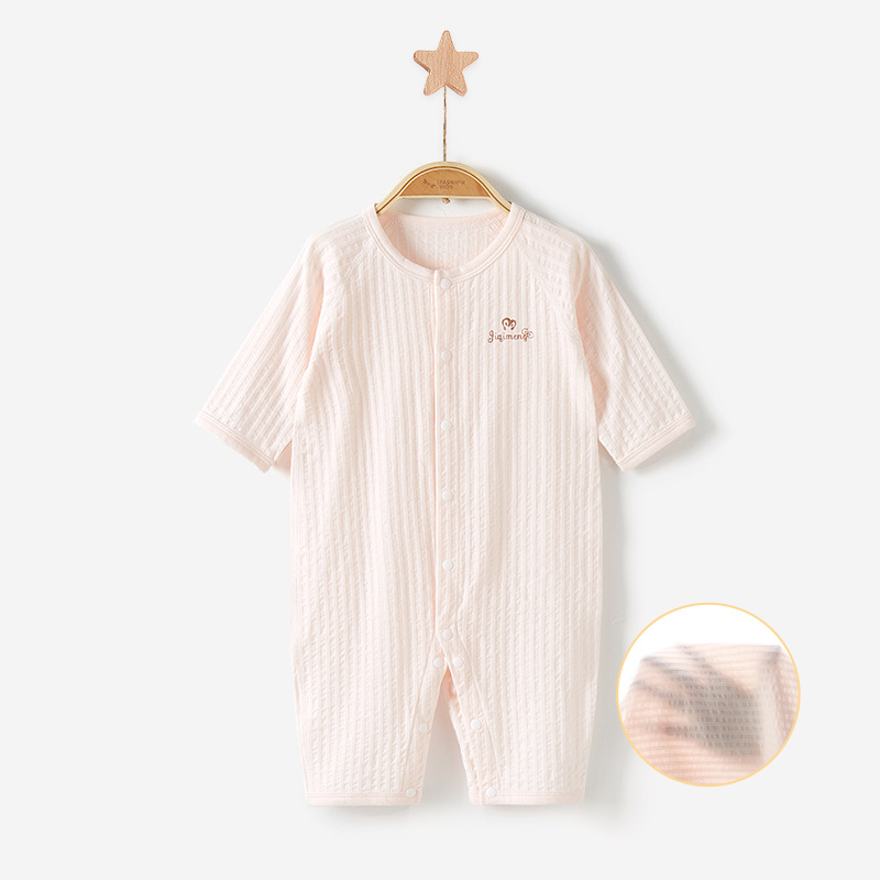 Mono de bebé para verano, traje fino de manga larga con aire acondicionado, ropa de algodón puro para recién nacidos, conjunto de verano para niños y niñas.