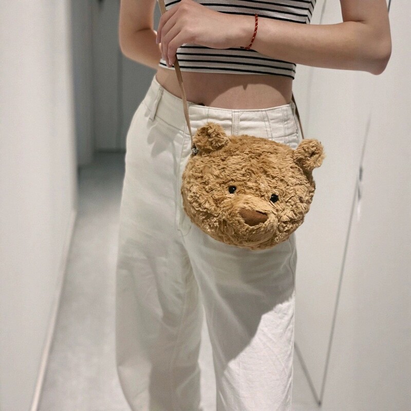 新品包包合集巴塞罗那熊包包明星同款斜挎包女生包毛绒玩具小熊包|undefined