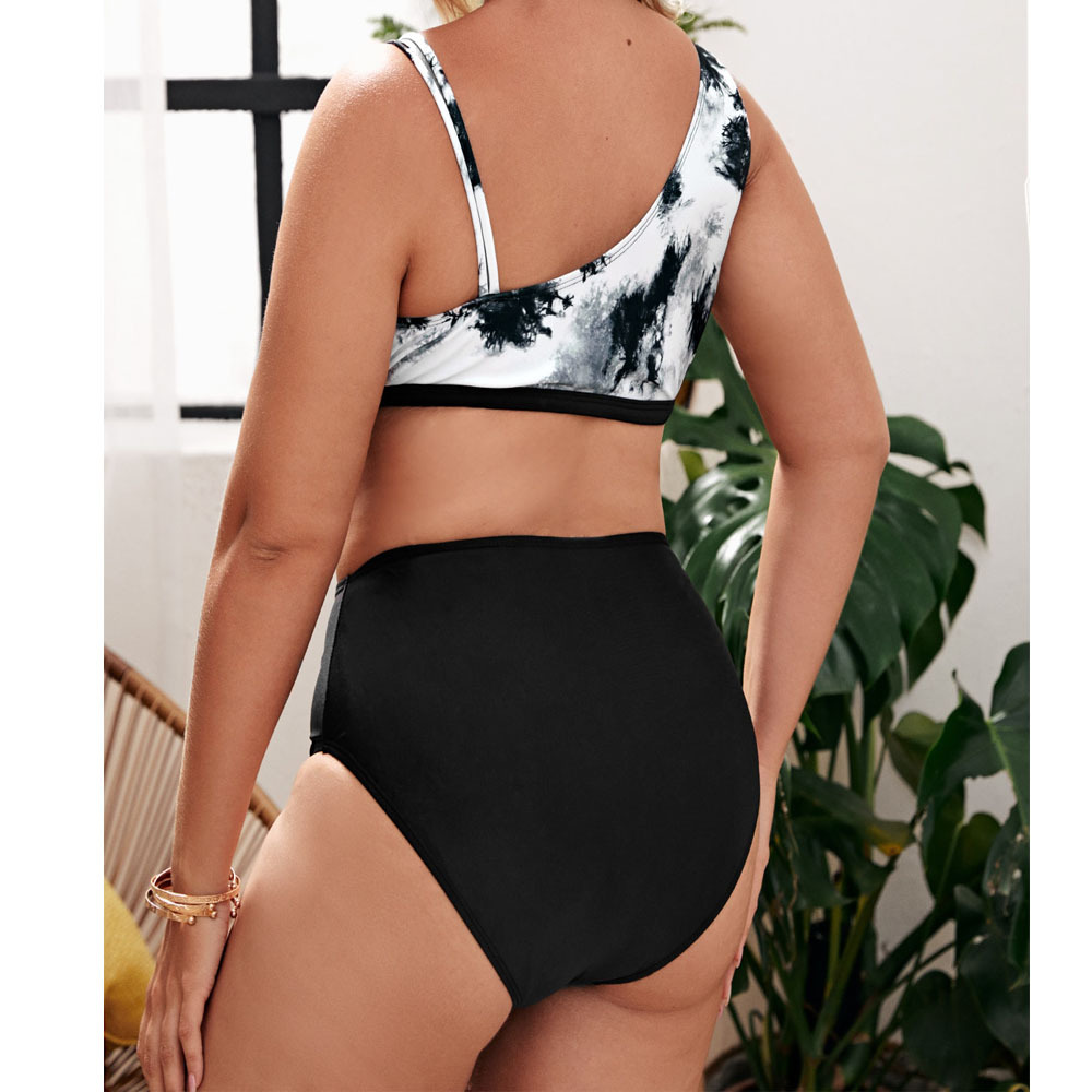Colour Block High Waisted Bikini - luxiaa, high waisted bikini summer bikini aesthetic high waisted high waisted bikini