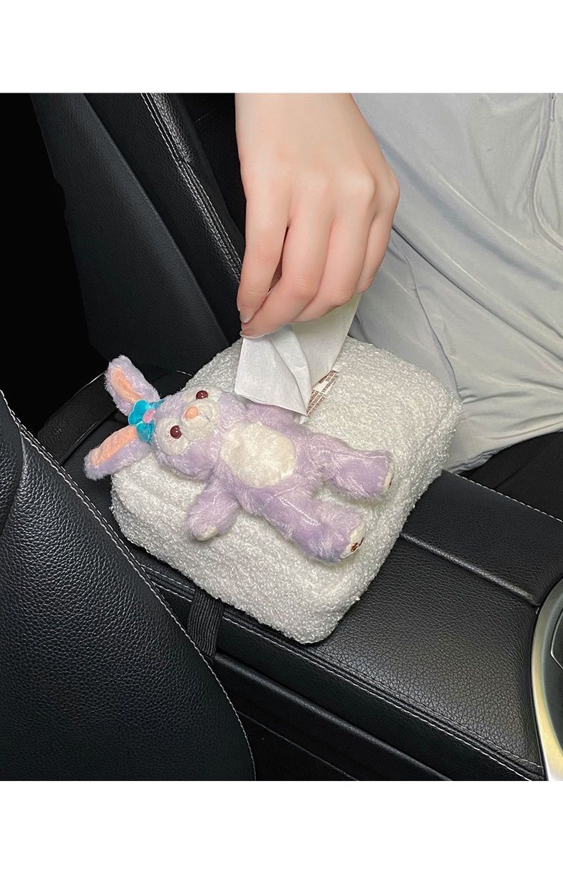 Car-mounted tissue box, hanging style, popular with women, creative and cute tissue box for car seats, napkin holder for car use
