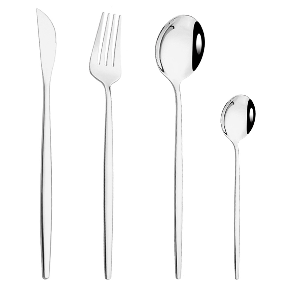 Vajilla de acero inoxidable portugués cuchillo de carne y tenedor portátil ins Hotel Occidental de oro occidental comida cuchillo y tenedor combinación