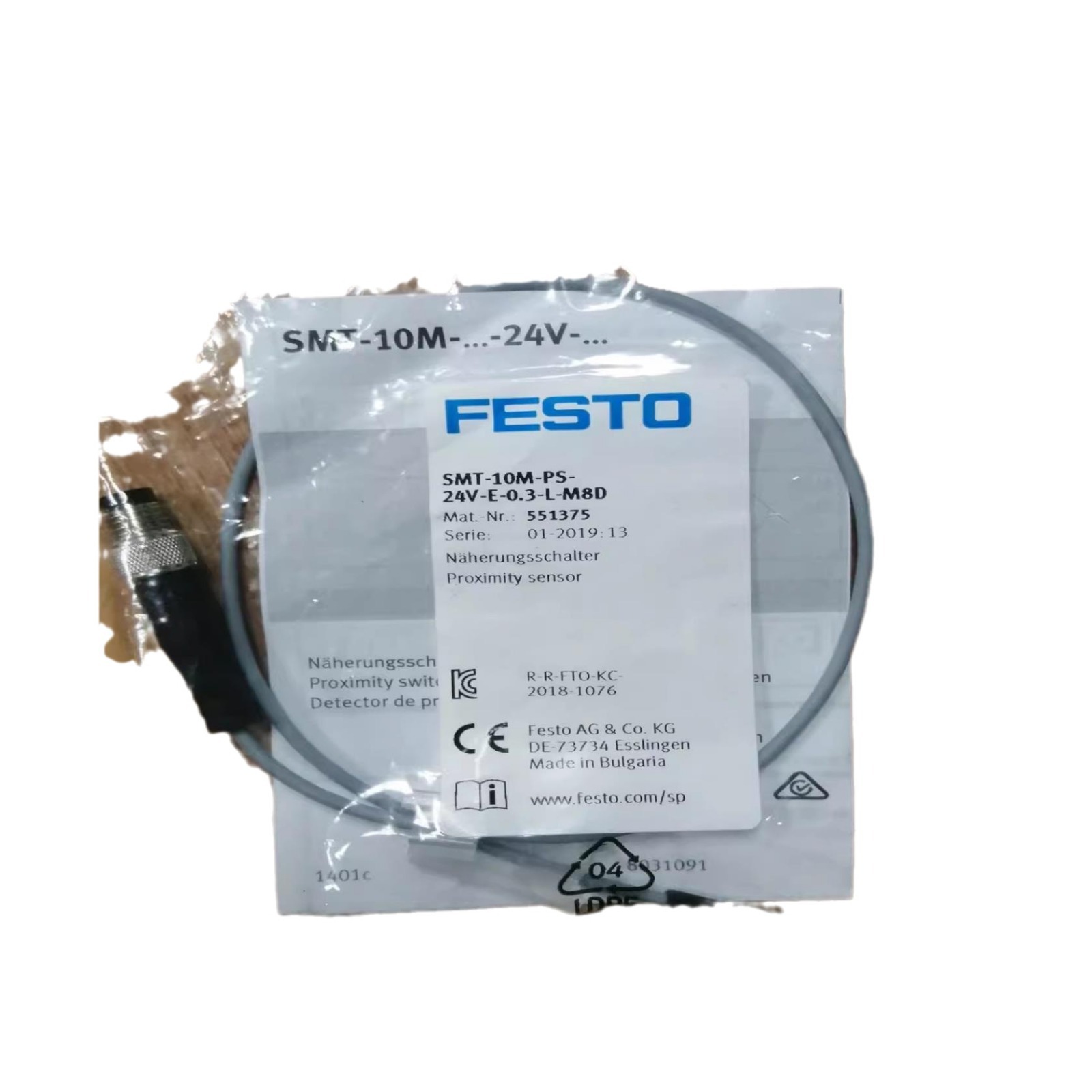 FESTO费斯托接近开关SMT-10M-PS-24V-E-0,3-L-M8D(551375)请询价