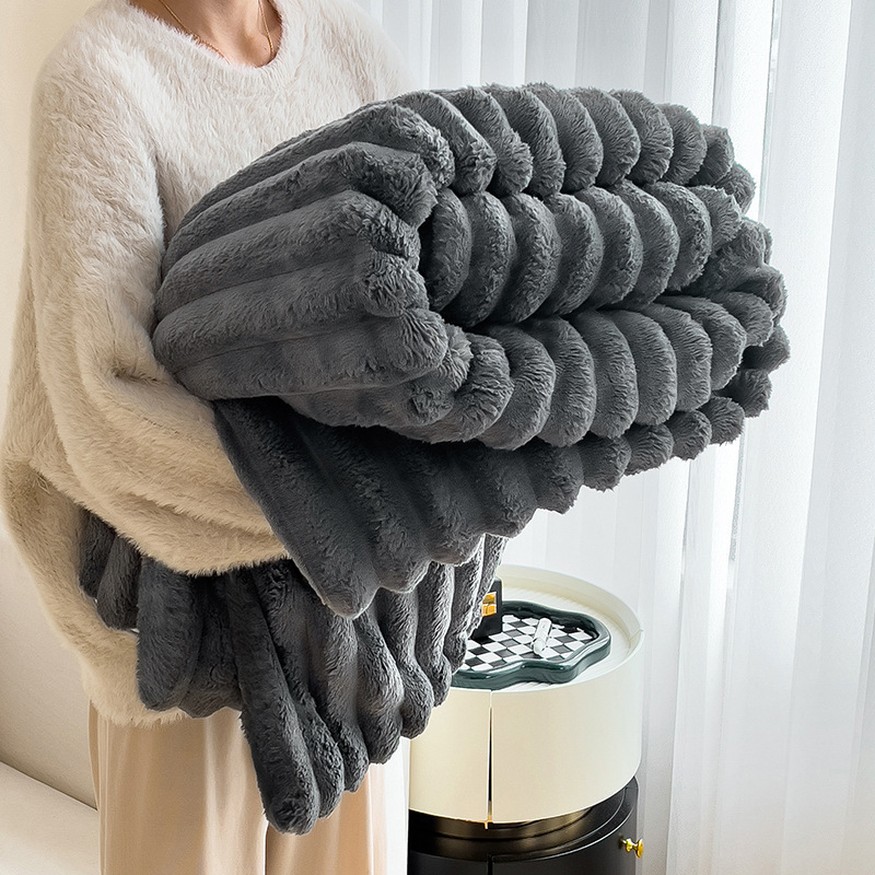 Categoría A engrosado otoño invierno cálido conejo mantas de peluche siesta mantas de ocio mantas mantas mantas de sofá mantas dormitorios de estudiantes