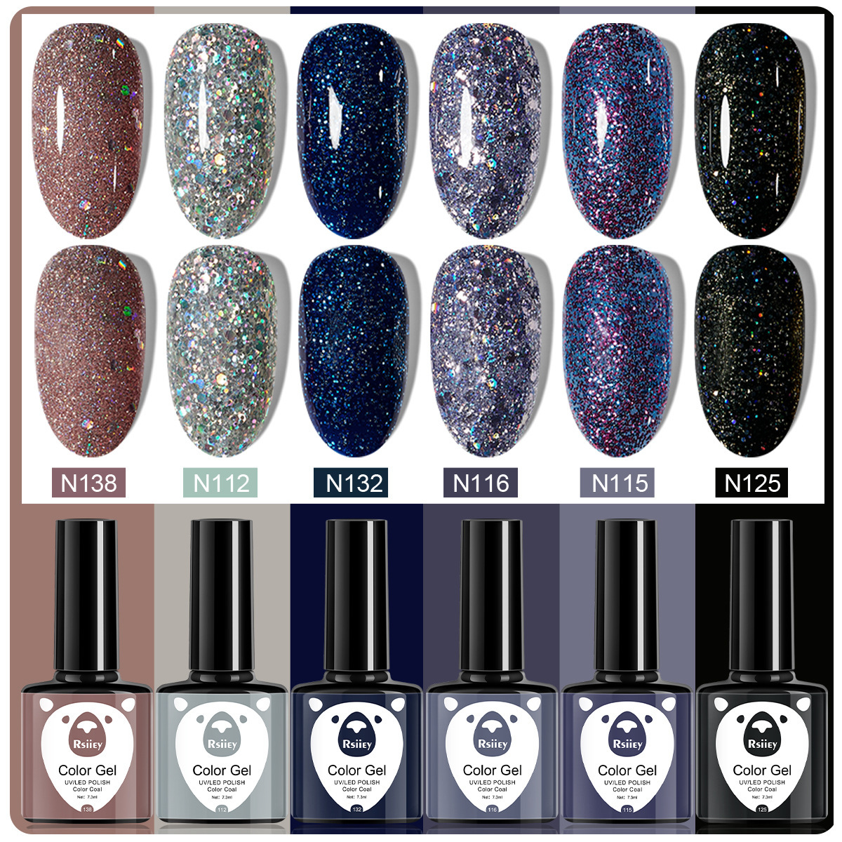 6 colores esmalte de uñas pegamento fototerapia embotellada color popular pintado brillante ojo de gato pegamento UV fototerapia pegamento esmalte de uñas traje de pegamento