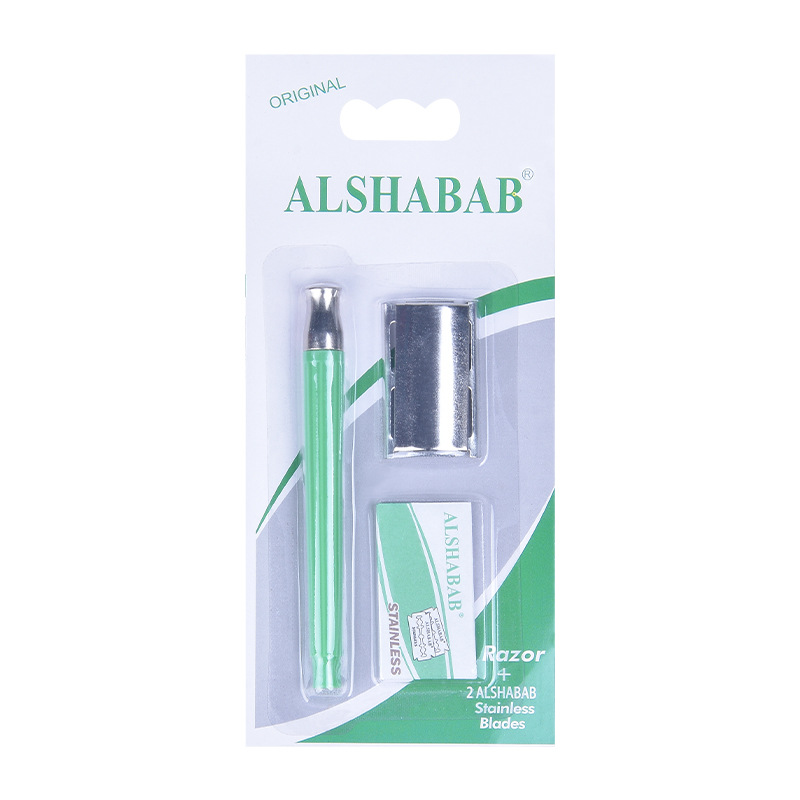 Rastrillo de Afeitar Manual Acero Inoxidable Doble Filo para Uso Doméstico
