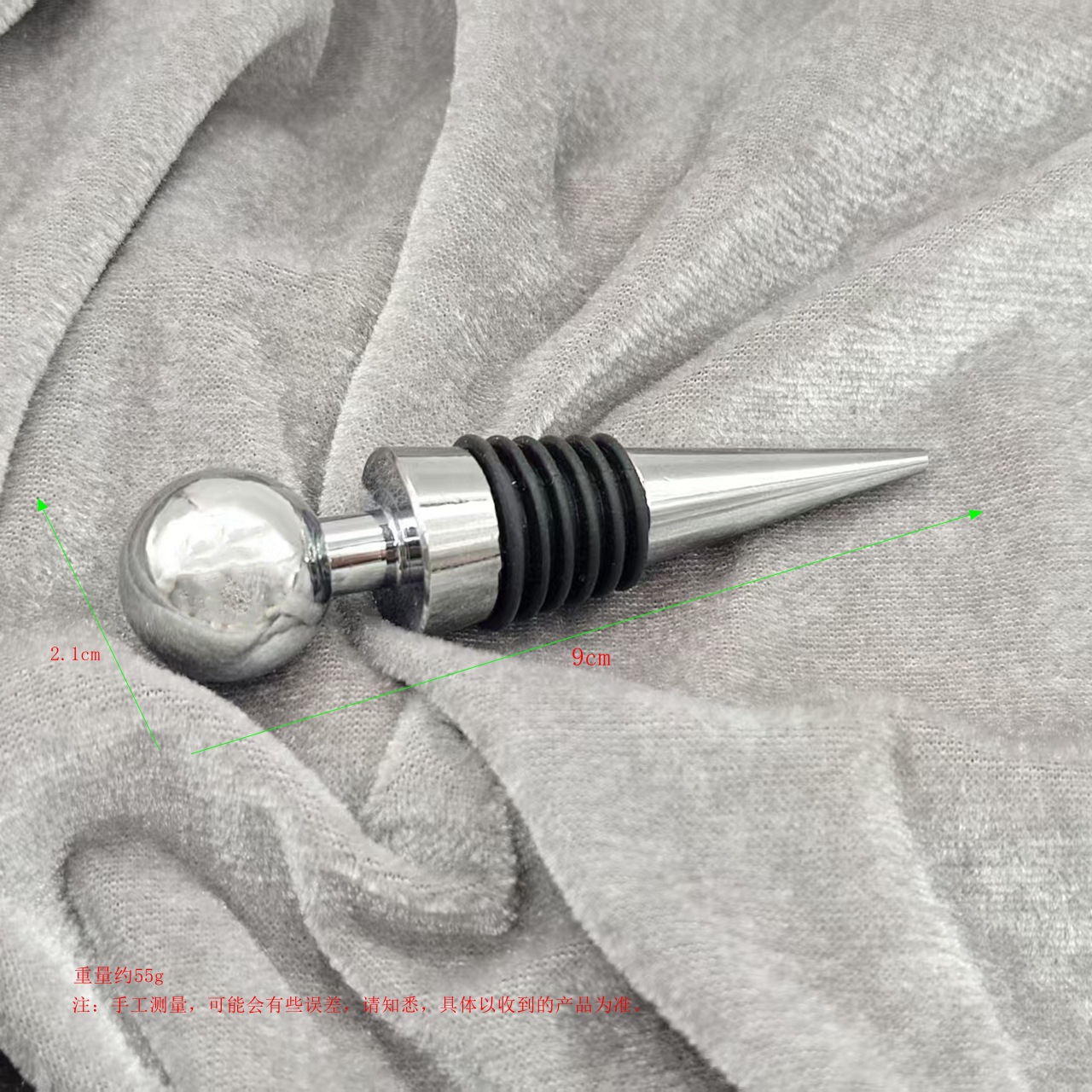 금속 은색 둥근 머리 6선 밀봉 와인 병 마개 - 레드 와인 보존 와인 마개