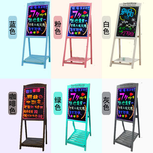 J8 Coffee Shop Bracket Hand Promotional Billboard Version Led Blackboard Fluorescent Board Menu Integrated Flower Display Board Hair G3